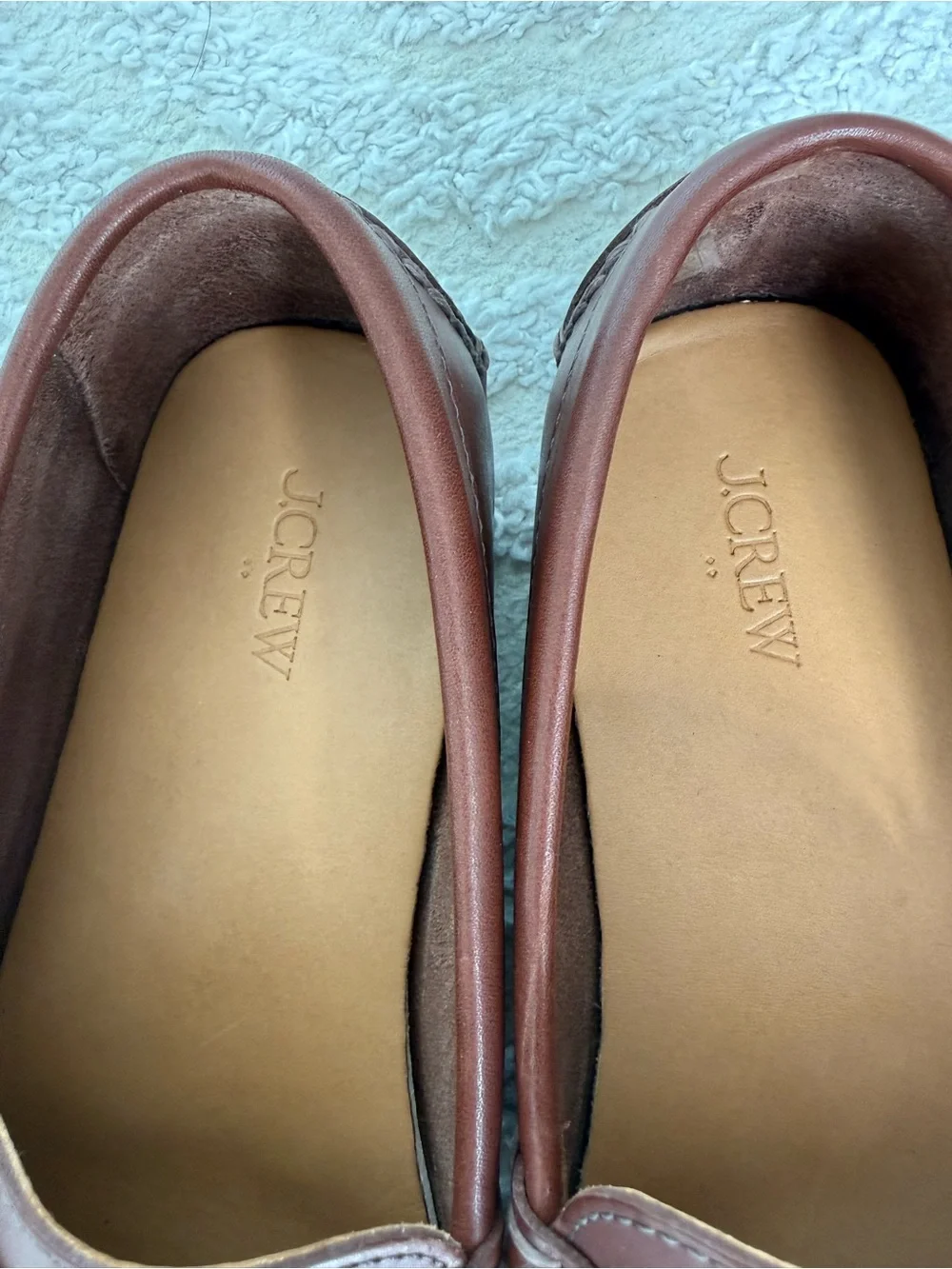 J. Crew Men's Brown Leather Penny Loafers